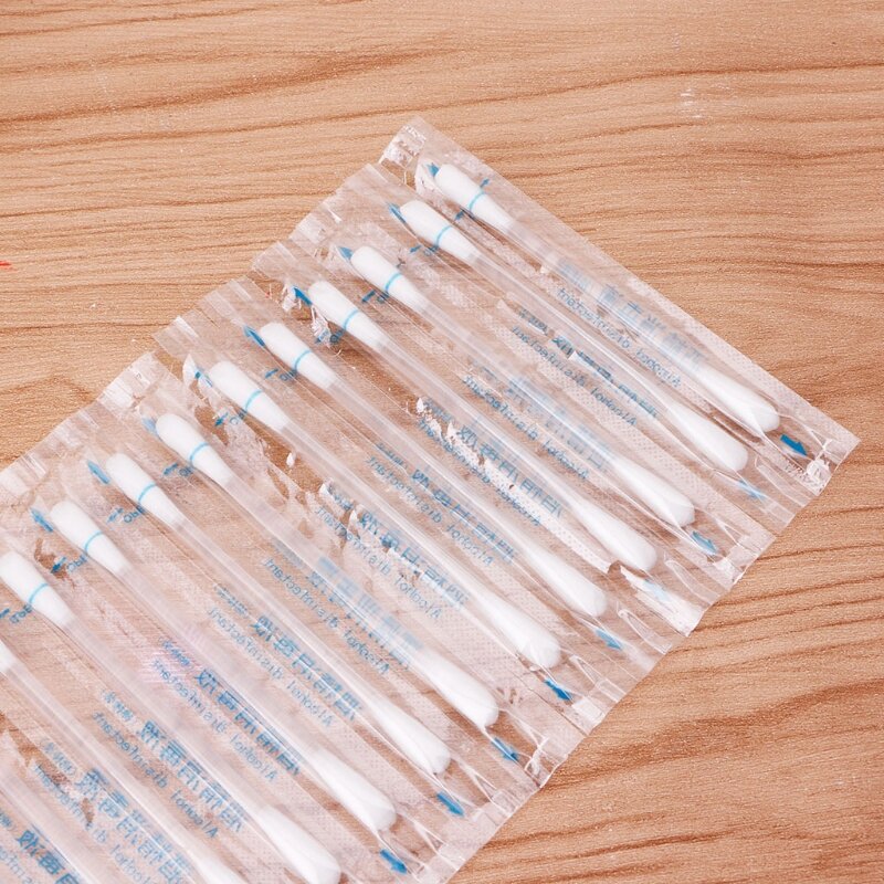 50 шт. одноразовые медицинские спиртовые палочки, дезинфицированные ватные палочки, набор для ухода за инструментами
