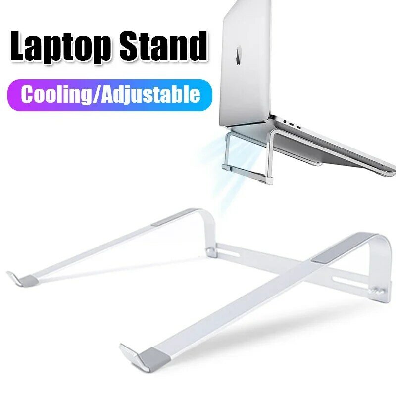 Adjustable Aluminum Laptop Stand Portable Notebook Support Holder for Macbook Pro Computer Riser Stand Non Slip Cooling Bracket