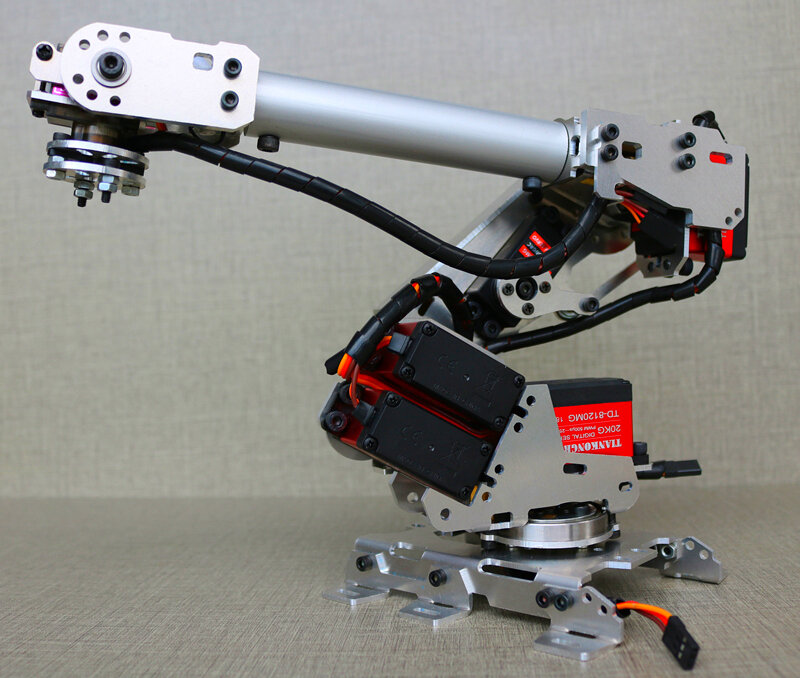 Brazo de Robot manipulador 7 dof con bomba de aire de gran succión para Arduino, modelo robótico Mindustrial multidof, brazo de Robot de 6 ejes