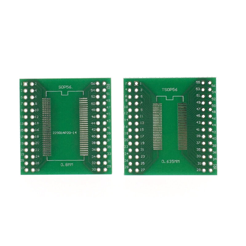 TSOPII TSSOP56 SOP56 Conversion Board 0.635mm/0.8mm Pitch SDRAM Double Panel