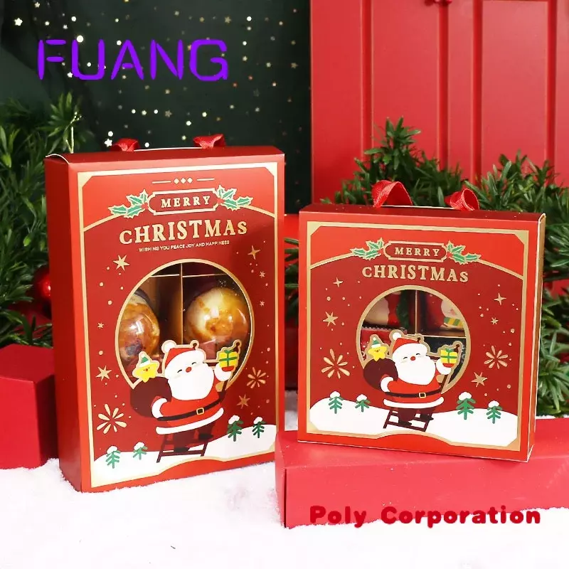 Custom Custom Ontwerp Kerst Geschenk Voedsel Verpakking Dozen Met Hand Ropepacking Doos Voor Kleine Zakelijke