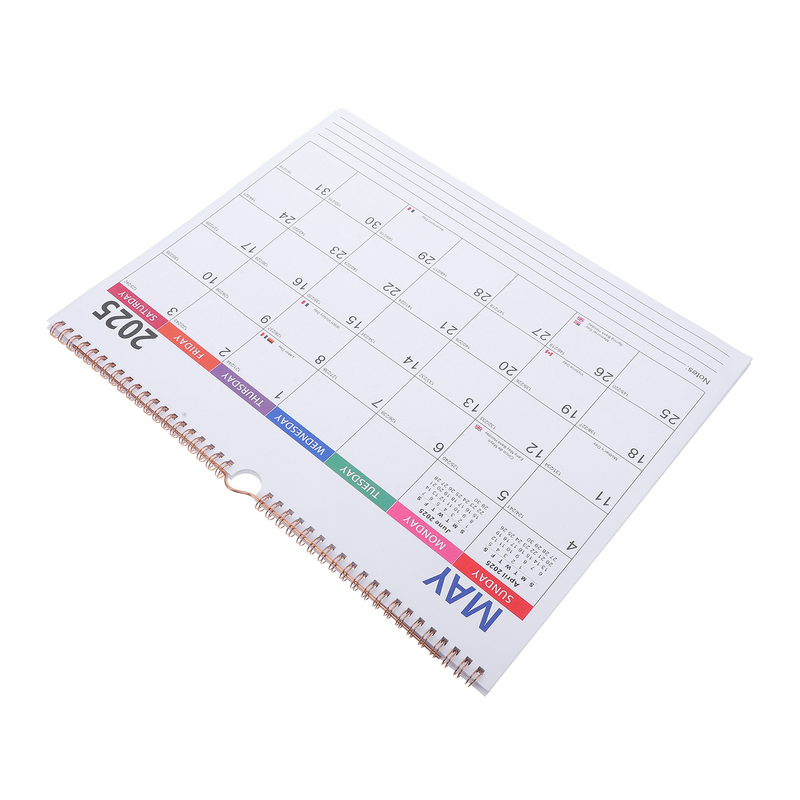 Calendario de pared para oficina, bobina de papel de planificación de tiempo rasgado a mano, colgante de escritorio conveniente
