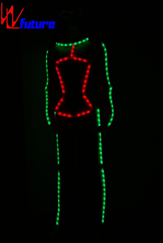 WL-013 LED Costume performance porter LED rétro-éclairage Shoous Vêtements LED Garçons Groupe brevVêtements concert spectacle éclairer LED Costumes