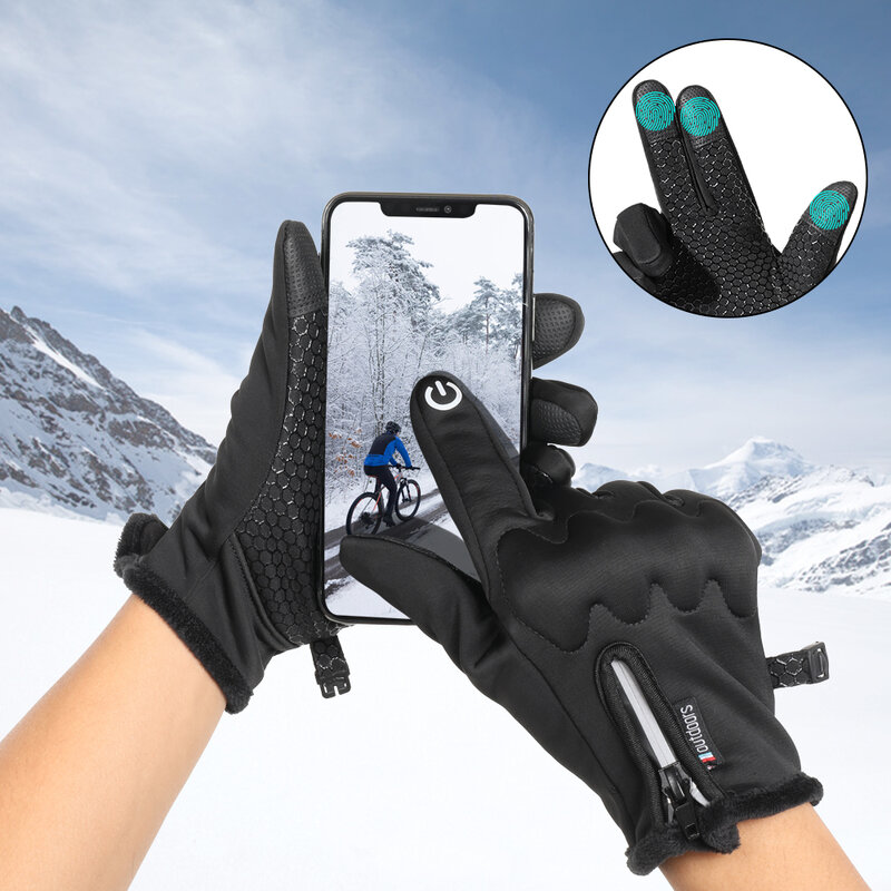 TouchScreen Winter Gloves Men Women Warm Ski Cold Weather Riding Driving Bike Work Tactical Windproof Non-Slip Full Finger Glove
