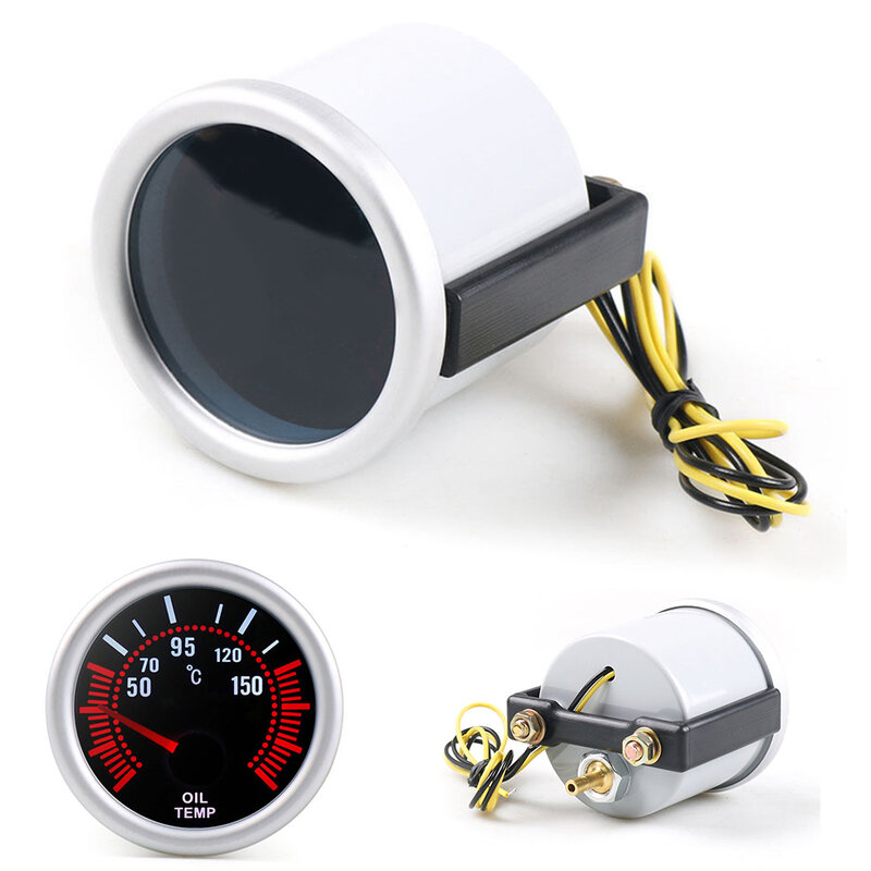 Messgerät 1x Öl temperatur Ersatz Universal Weißlicht 12V 50 ~ 150 Aluminium Auto Monitor für die meisten Autos Kunststoff
