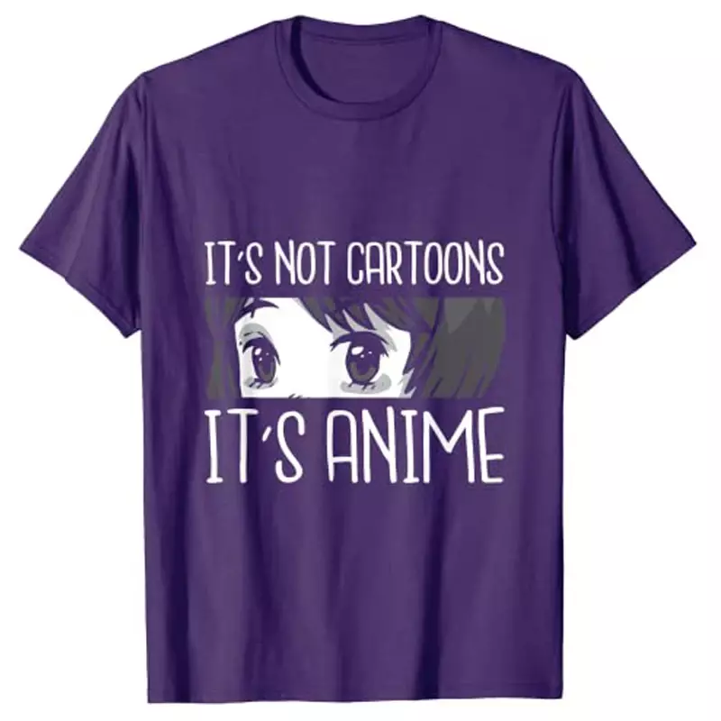 Anime-Girl L it's Not Cartoons it's Anime L Anime-Lover Gift t-shirt moda giapponese Graphic Tee top vestiti estetici Kawaii