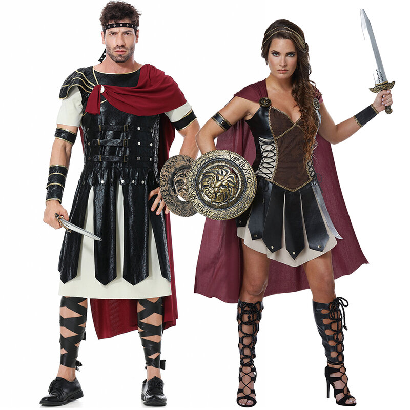 Костюм для косплея для мужчин и женщин, униформа в стиле древнего римского спартанского воина, гладиатора, рыцарь, Кена, принцесса, Цезарь, сценическое шоу, костюм на Хэллоуин
