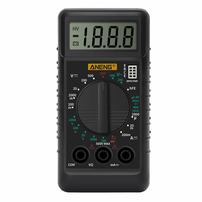 Mini multímetro Digital de DT-182, medidor de corriente de voltaje CC/CA, voltímetro de bolsillo de mano, amperímetro, probador de triodo de diodo