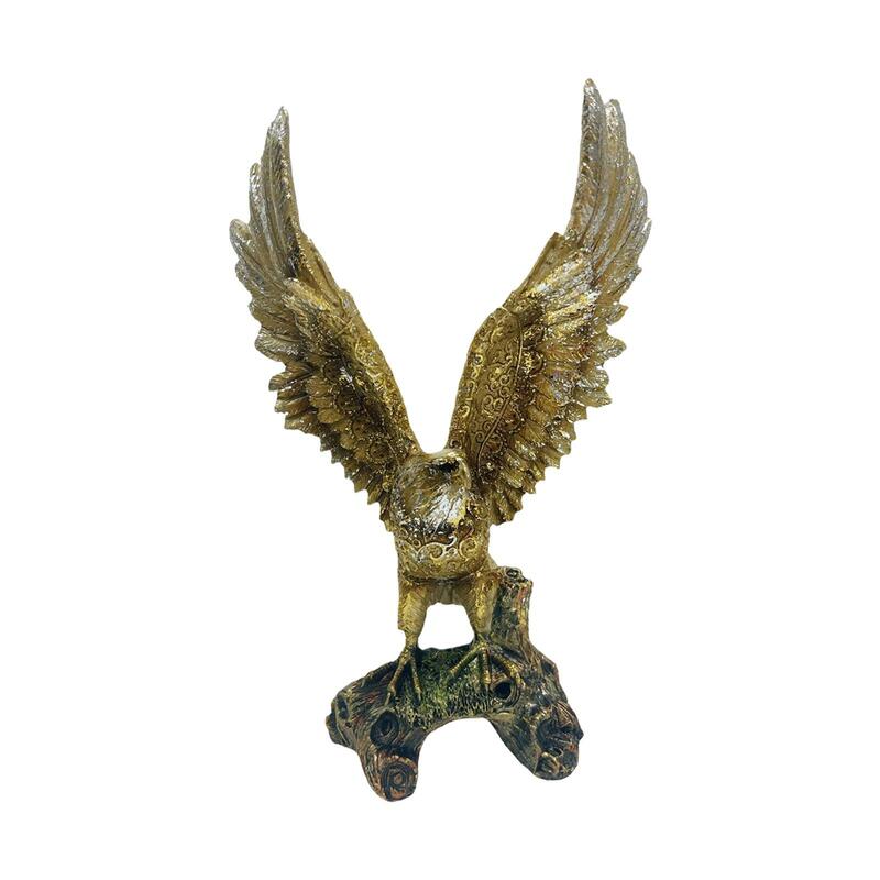 Estatua de adorno de resina de águila, escultura de jardín para compañero, padre, dormitorio, decoración de exhibición de escritorio, gabinete, exposición