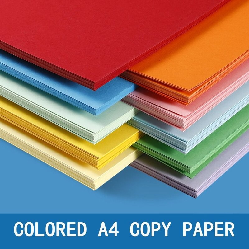 Multipurpose Different Colors Coloured Printing A4 Copy Paper Craft And Printing Paper Double Sides Origami Craft Decoration