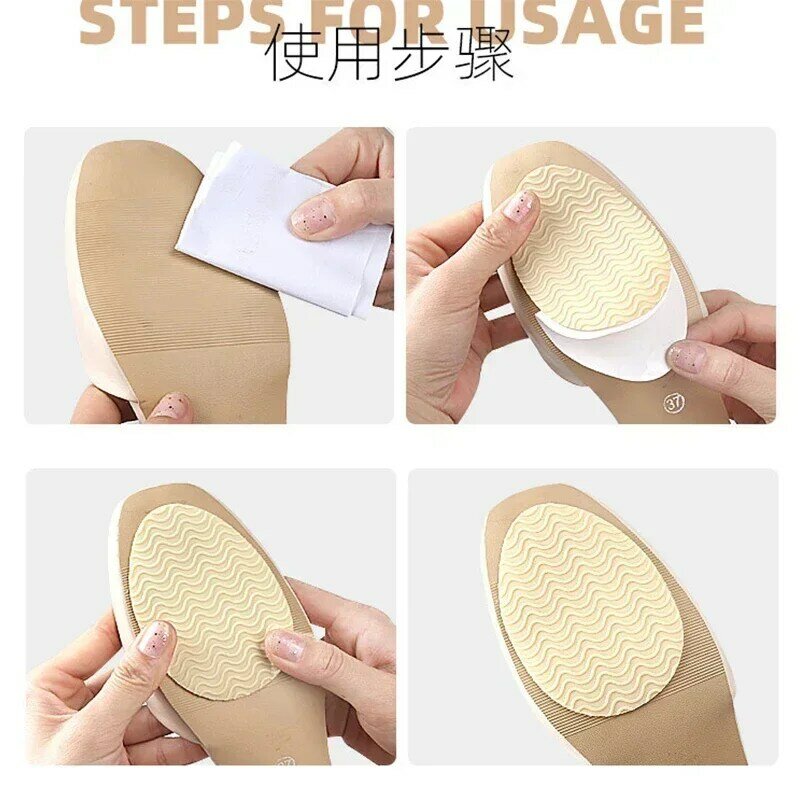 Silicone antepé alto calcanhar adesivos para mulheres, auto-adesivo, antiderrapante sapatos de borracha esteira, solas de folha inferior, Paddings, 2-8pcs