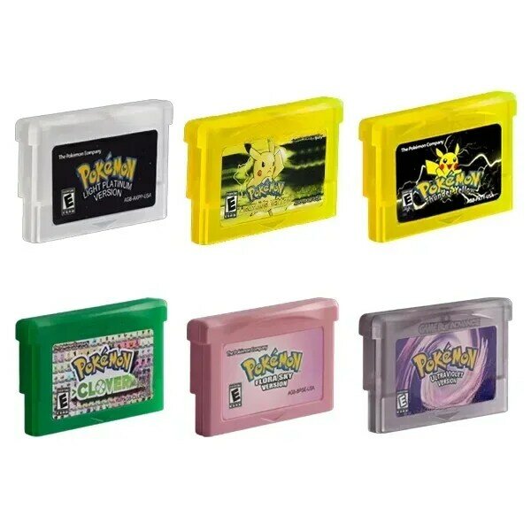 Cartucho de juegos GBA, tarjeta de consola de videojuegos de 32 bits, Pokémon, Flora, Sky Light, Platinum Lighting, trébol amarillo, carcasa de alta calidad