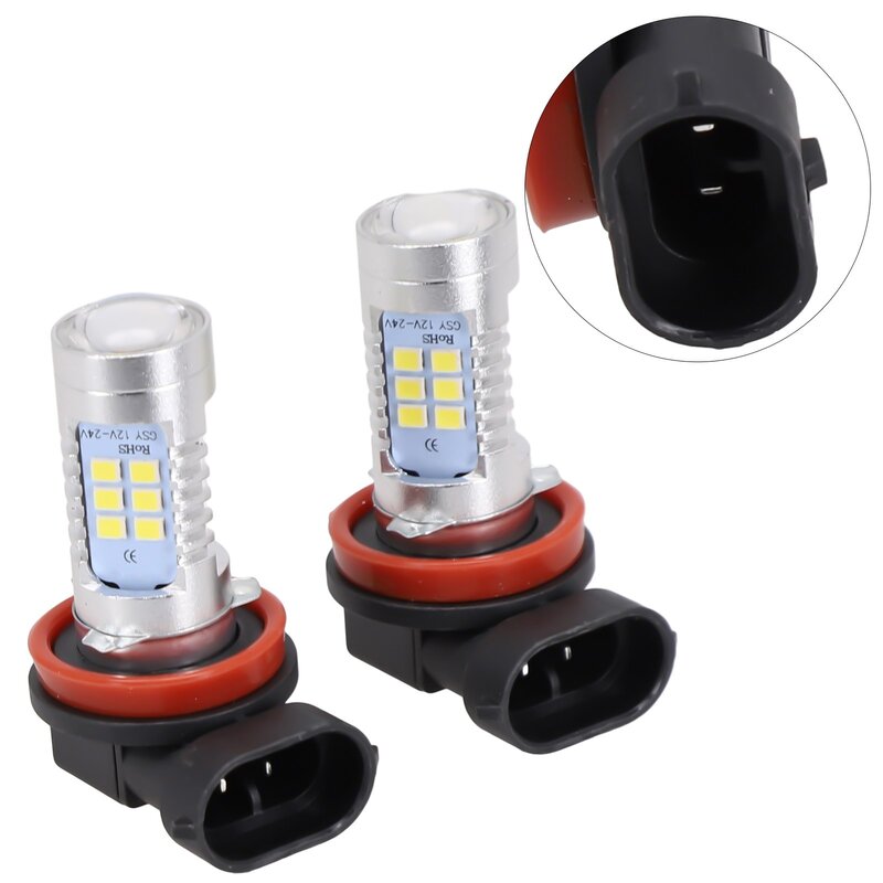 Bombilla LED antiniebla Universal para coche, repuesto de luces de alta potencia, H8, H11, 2000lm, 6000k, 2 piezas