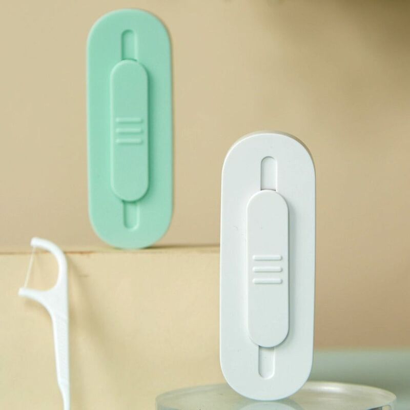 Caja de almacenamiento de hilo Dental de plástico, soporte automático reutilizable, portátil, contenedor de hilo Dental