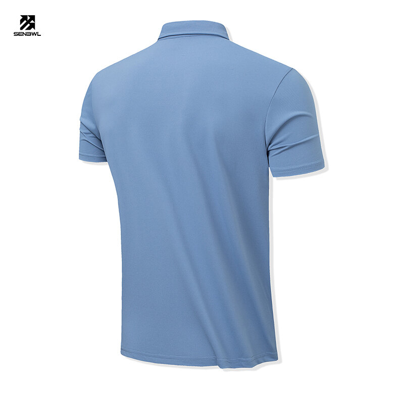 GENBWL-Polo de golf monochrome à séchage rapide pour hommes, T-shirt populaire, Économie décontractés d'affaires, Haute qualité
