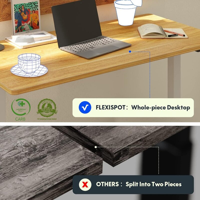 Flexi spot Stehpult 48x24 Zoll höhen verstellbarer Schreibtisch ganzteiliger Desktop elektrischer Stehpult Home Office