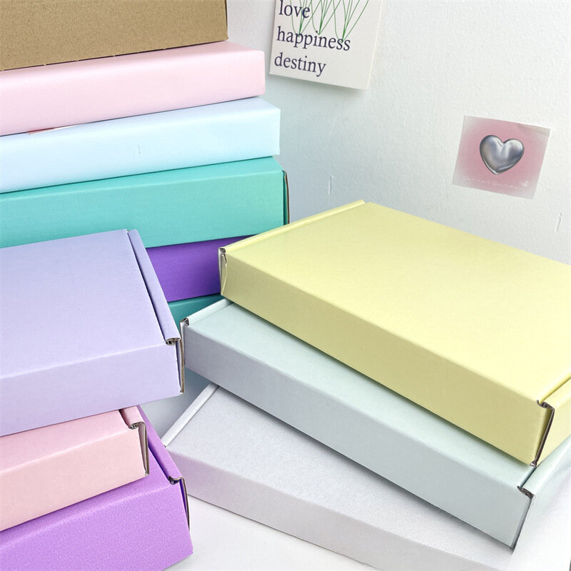 Koreanische ins macaron farbe wellpappe flugzeug box einfarbig einfache verpackung express box geschenk verpackung mailer karton