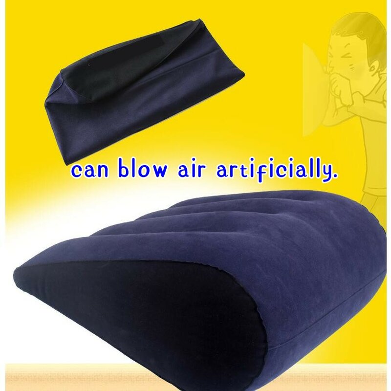 VaHpy Inflatable Cushion ยกสะโพกตำแหน่งทางเพศ Swing ขึ้นลงสำหรับช่องปาก/Anal Sex Water Drop Shape Arc Design flocking ยืดหยุ่น
