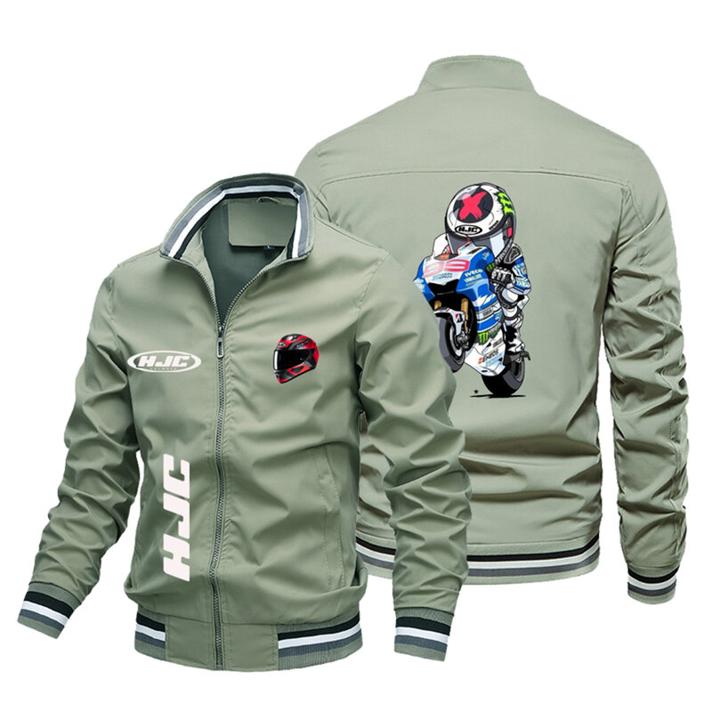 HJC Men's Motorcycle Helmet Firefighter jacket, Outdoor Leisure Fashion jacket, Bicycle, Spring 2024