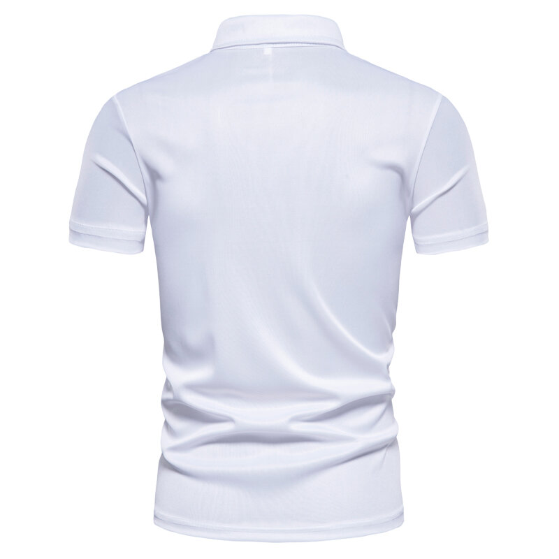 HDDHDHH брендовая летняя рубашка-поло с коротким рукавом, Мужская модная повседневная облегающая однотонная деловая футболка, мужская одежда