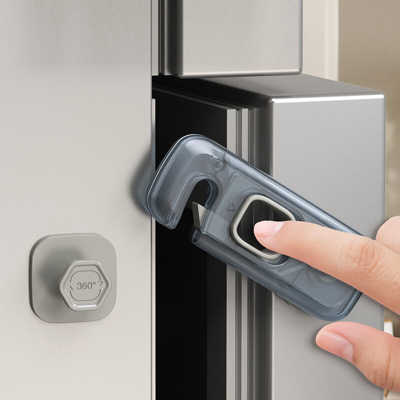 1Pc Home Refrigerator Lock Fridge Freezer Door Catch Lock Toddler Kids Child Cabinet Safety Lock For Baby Safety Child Lock