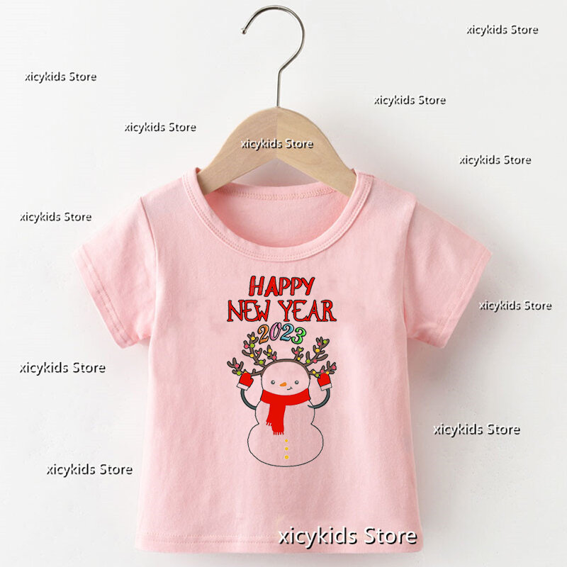 Buon natale stampa moda abbigliamento per bambini neonati maschi T-shirt manica corta bambini magliette grafiche regali maglietta natalizia