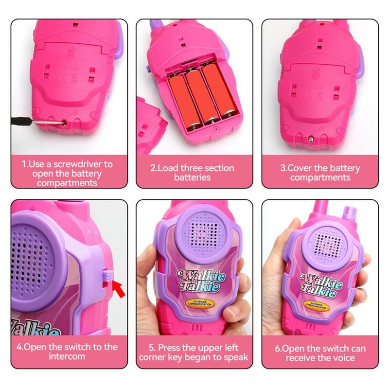 Lekkie 2 sztuki nowatorskie inteligentne inteligentne Mini walkie-talkie wielokolorowe zabawki Walkie Talkie stabilne zabawki na zewnątrz