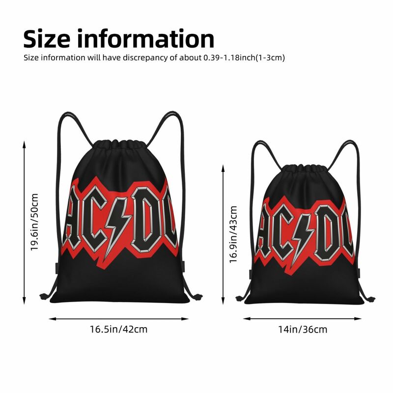 New Punk Unisex Rock Heavy Metal Portable Drawstring Bags Backpack Storage Bags Outdoor Sports Traveling Gym Yoga