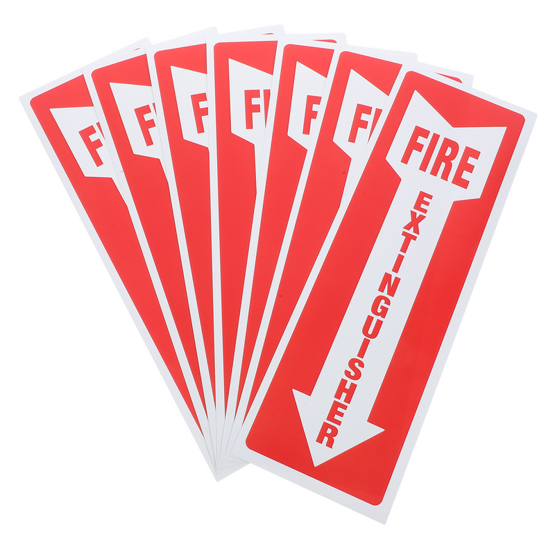 Pegatinas adhesivas para extintor de incendios, letrero de uñas para restaurante, 8 piezas