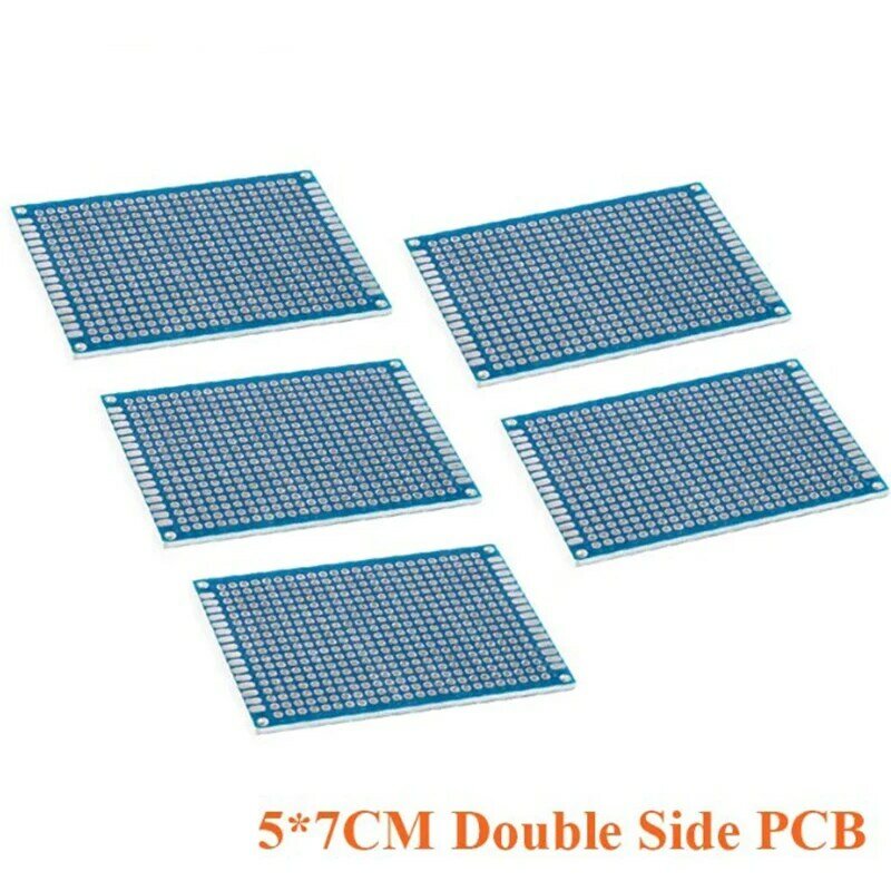5pcslot 5x7cm Double Side Prototype PCB Board 57cm Universal Printed Circuit Board Experimental PCB Plate 5070mm 50x70mm