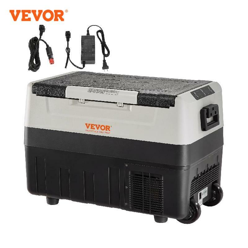 VEVOR 35L/45L/55L Portable Foldable Handle Car Refrigerator with Wheel Compressor Freezer for Camping Picnics Car Home Traval