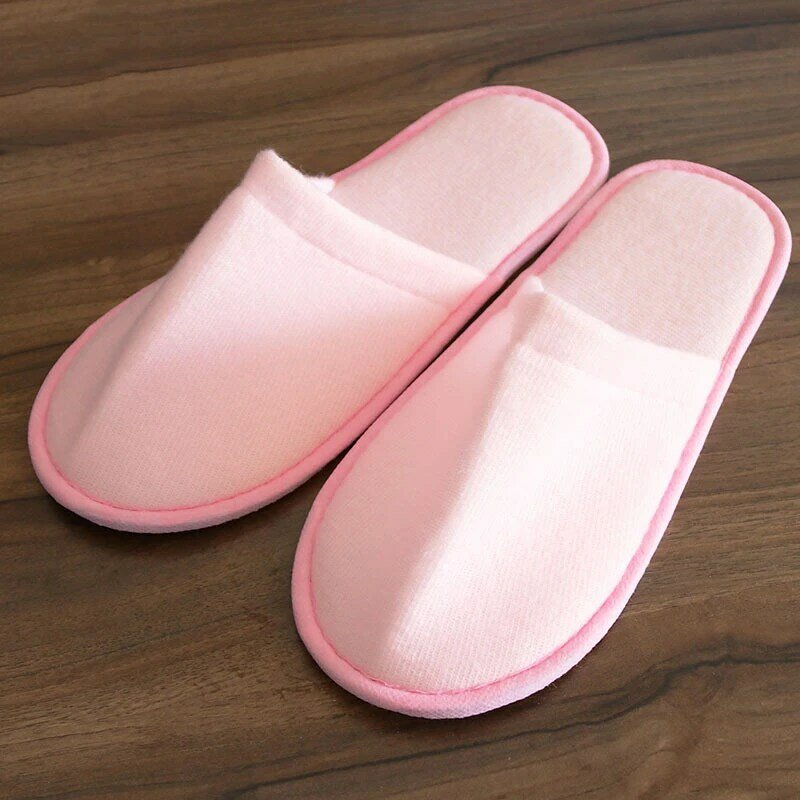 Womens Fur Slippers Winter Plush Keep Warm Shoes Home Disposable Indoor Cotton Shoes Guest Hotel Travel Spa Portable Slippers