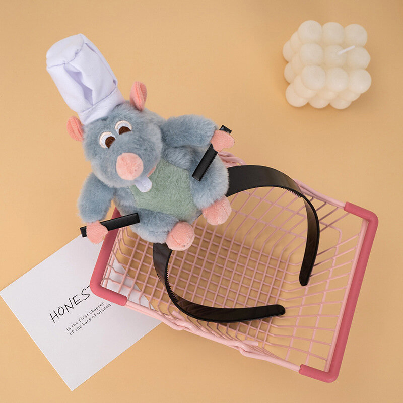 Hairband Ratatouille criativa para meninas, bandana de boneca de pelúcia, gancho francês de abas largas, cocar presente, novo desenho animado