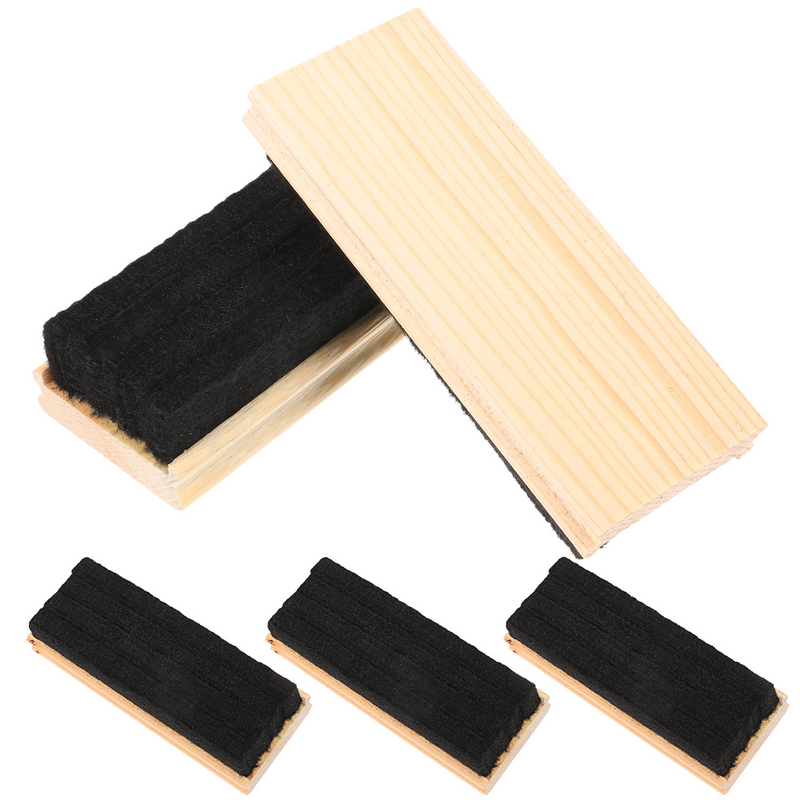 5 Pcs Eraser Wool Felt Chalkboard Portable Wooden Classroom Supplies Mini Whiteboard Erasers Office