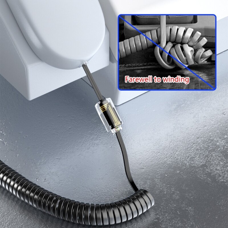 Rotatable Cord Telephone Cord Detangler Untangling Twisted Cord Universal 360degree Rotatable Cable T5EE