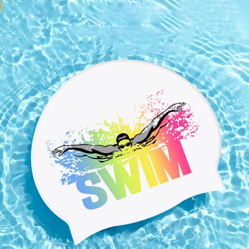 Swimming Cap Silicone Swim Caps Waterproof Elastic Swimming Hat Lightweight Comfortable Bathing Caps for Long Short Hair