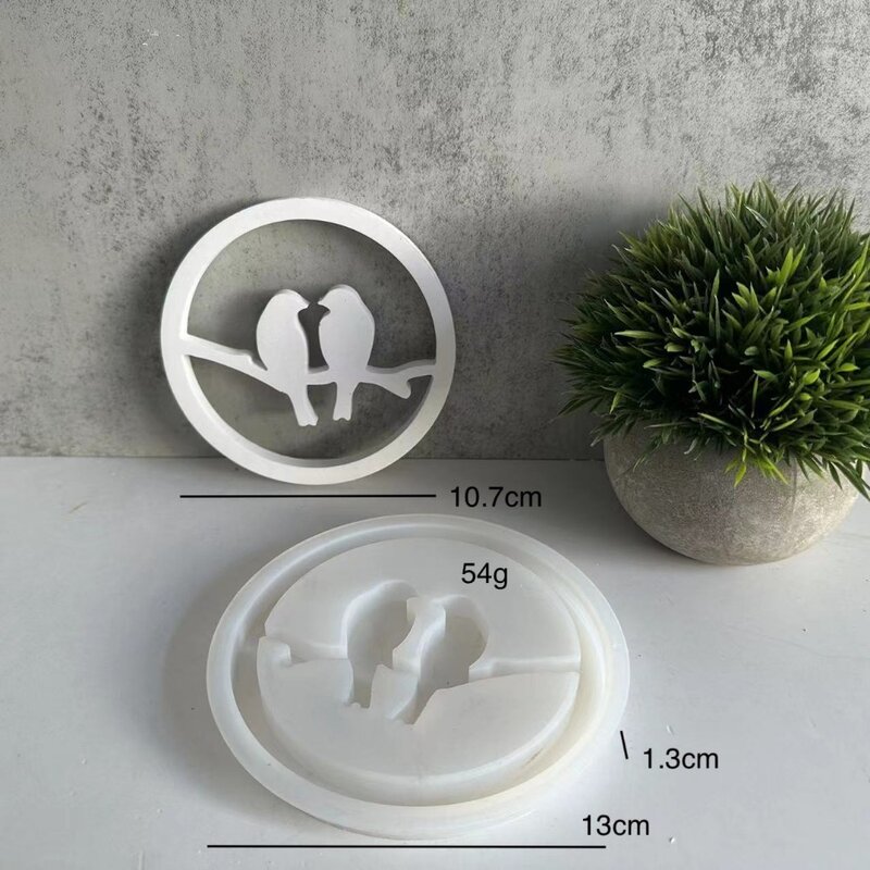 Bird Wreath Silicone Mold Bird Wreath Plaster Mould Hanging Ornament Mould Home Decoration Resin Mold Casting Aromatherapy Mould