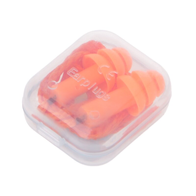 Soft Silicone Wired Ear Plugs Noise Reduction Caps Earmuffs Hearing Protection New Dropship