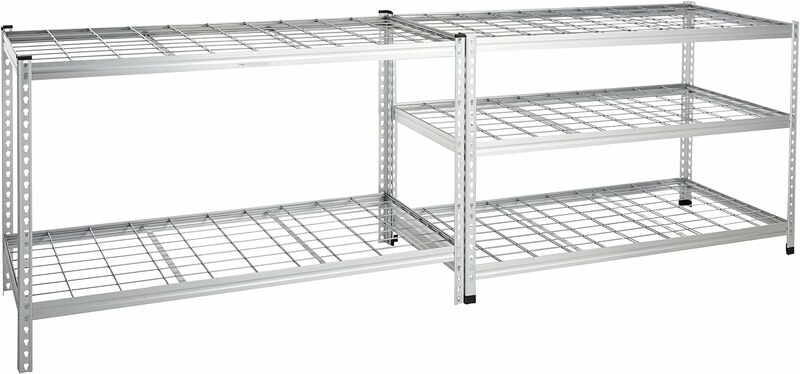 Heavy Duty Storage Shelving Unit, Double Post, 5 Shelf, High-Grade Aluminum, Silver, 60 x 24 x 78 Inch