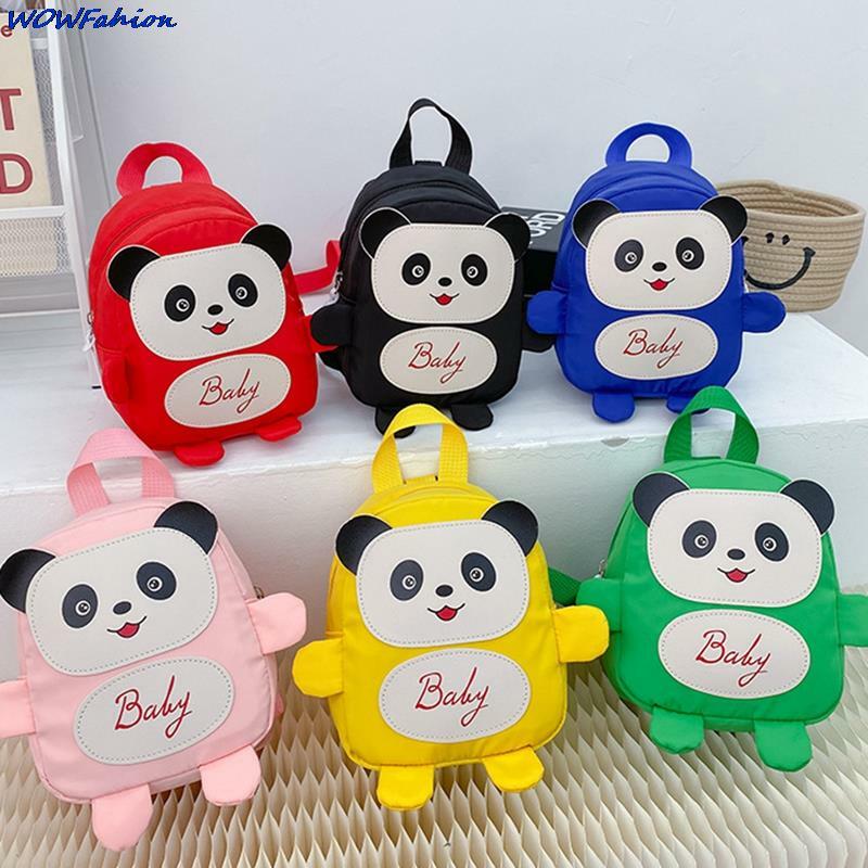 Kids Kindergarten School Bags Toddler Preschool Travel Panda Frog Cartoon School Bags Anti-lost Adjustable Mini Backpack