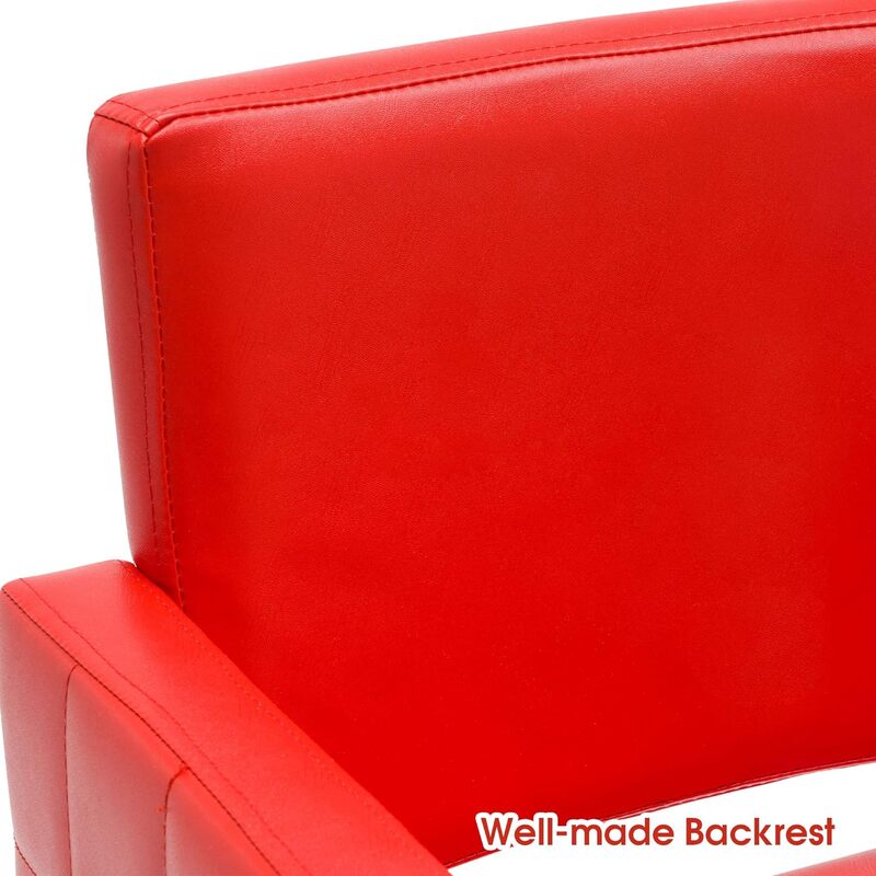 BarberPub Classic Styling Salon Chair for Hair Stylist Hydraulic Barber Chair Beauty Spa Equipment 8821 (Red)