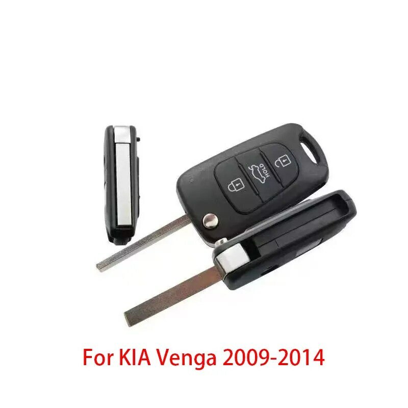 Funda de repuesto para mando a distancia de coche, carcasa plegable de 3 botones para Kia Venga 2009-2014, 95430-1P000