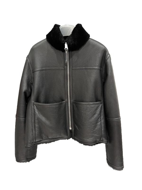 양털 원 코트 양면 웨어러블 디자인, 캐주얼 패션 2024, 가을 신상 1101