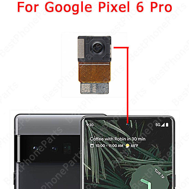Módulo da câmera frontal e traseira, Peças de reposição, Google Pixel 6 Pro, 6a, 7, 7a Fold Selfie, Vista traseira grande