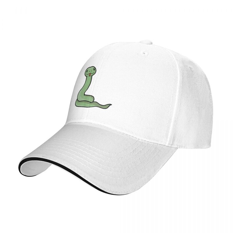 قبعة بيسبول ثعبان خضراء للرجال والنساء ، ملابس جولف ، موضة الشاطئ ، لطيفة وسعيدة