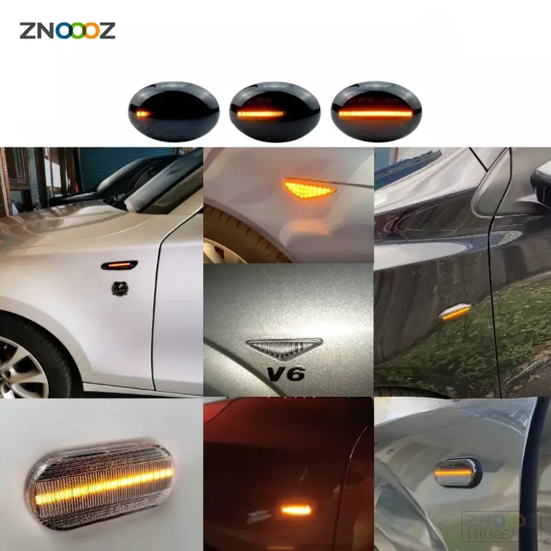 2x Sequential Side Marker Mirror Lamp LED Dynamic Turn Signal Light For MINI Cooper R55 R56 R57 R58 R59 CL-R56-LSM-SM 2007-2013