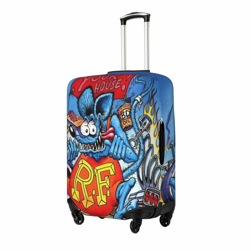 The Rat Fink Print Luggage Protective Dust Covers Elastic Waterproof 18-32inch Suitcase Cover Travel Accessories