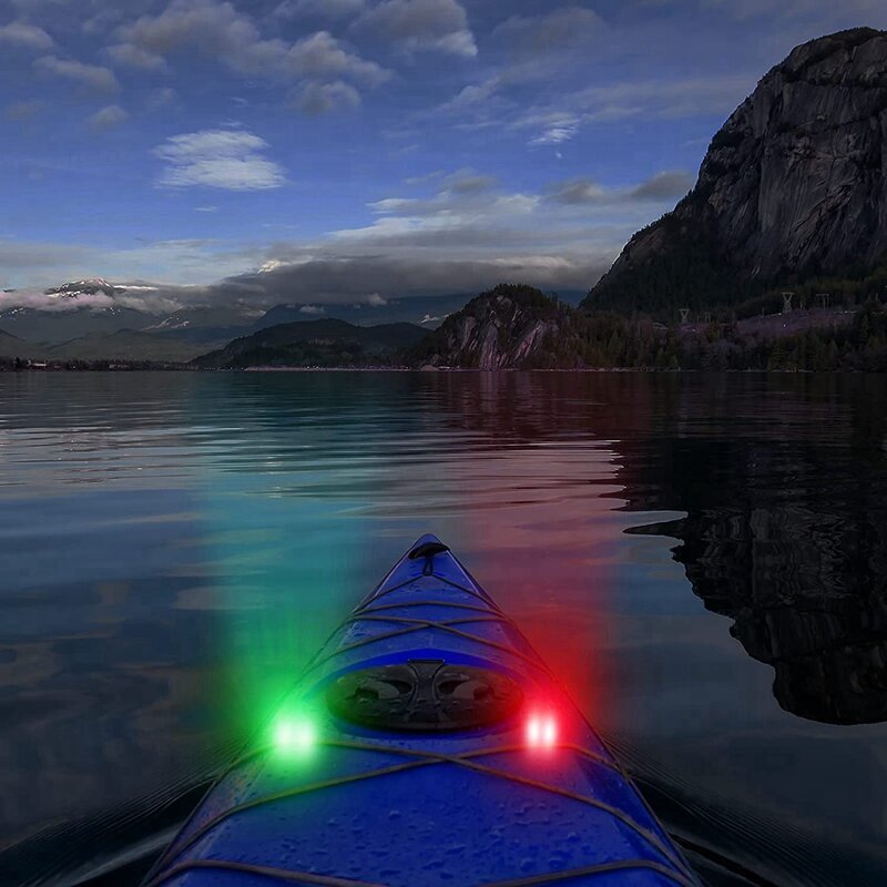 12 X lampu navigasi perahu LED untuk memancing lari malam berburu sepeda motor perahu Yacht (merah, hijau, putih)