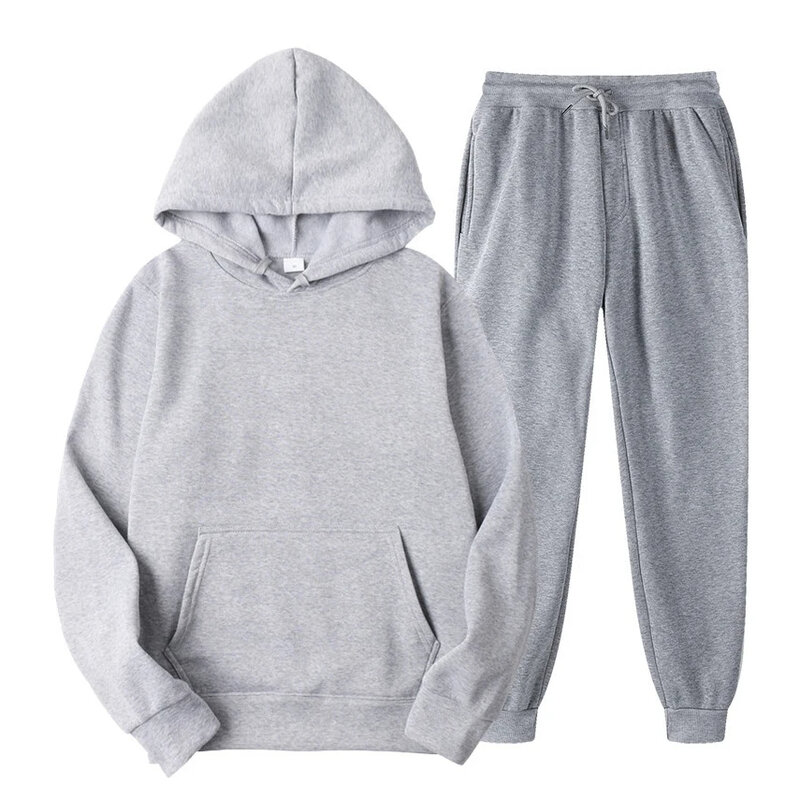 2024 Autumn And Winter Fashion Brand Men Tracksuit New Men's Hoodies + Sweatpants Two Piece Suit Hooded Casual Sets Male Clothes