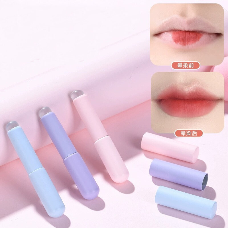 Upgrade Silicone Lip Brush With Cover Angled Concealer Brushes Lip Balm Lip Gloss Round Head Concealer Brushes Make Up Brushes